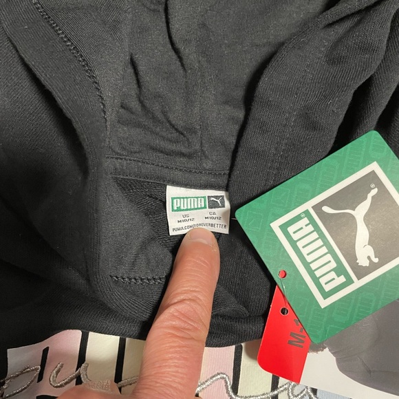 Girl Black Puma Hoodie - Picture 5 of 6